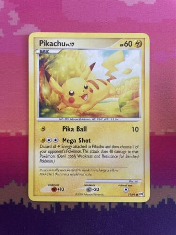 Pokemon Card Pikachu Arceus Common 71/99 Near Mint