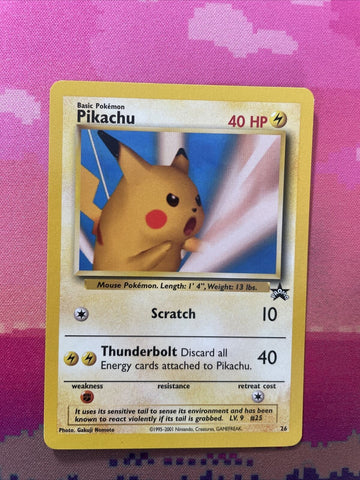 Pokemon Card Pikachu Black Star Promo 26 Near Mint