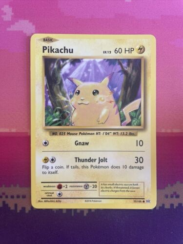 Pokemon Card Pikachu Evolutions Common 35/108 Near Mint