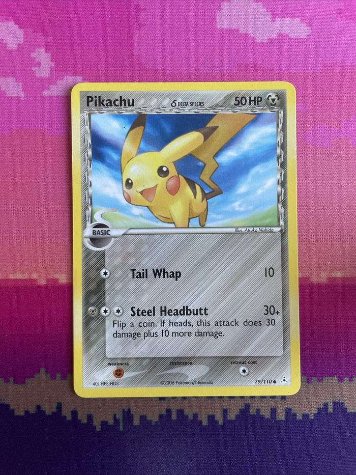 Pokemon Card Pikachu EX Delta Species Common 79/110 Near Mint