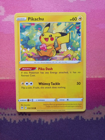 Pokemon Card Pikachu Lost Origin Common 052/196 Near Mint