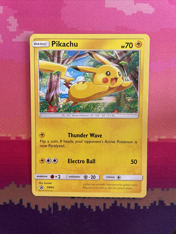 Pokemon Card Pikachu SM04 Black Star Promo Non Holo Target Promo Near Mint