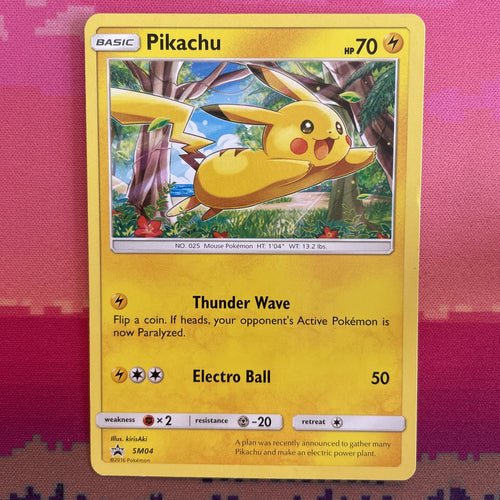 Pokemon Card Pikachu SM04 Black Star Promo Non Holo Target Promo Near Mint