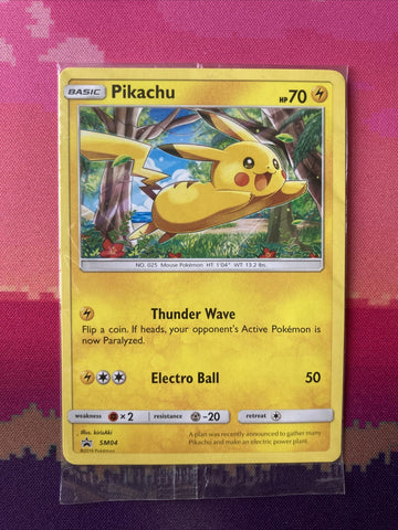 Pokemon Card Pikachu SM04 Black Star Promo Sealed Non Holo Near Mint