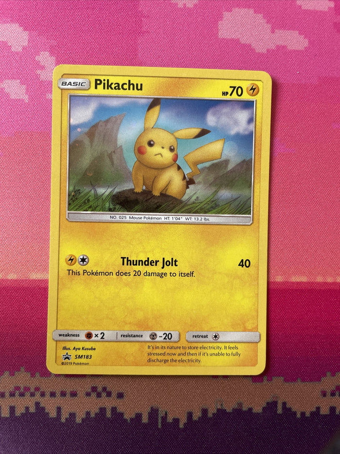 Pokemon Card Pikachu SM183 SM Black Star Promo Holo Near Mint
