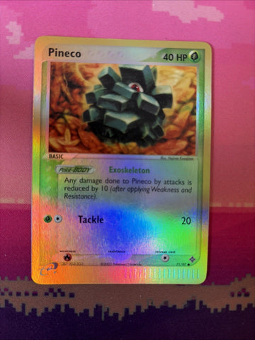 Pokemon Card Pineco Ex Dragons Reverse Holo 71/97 Near Mint