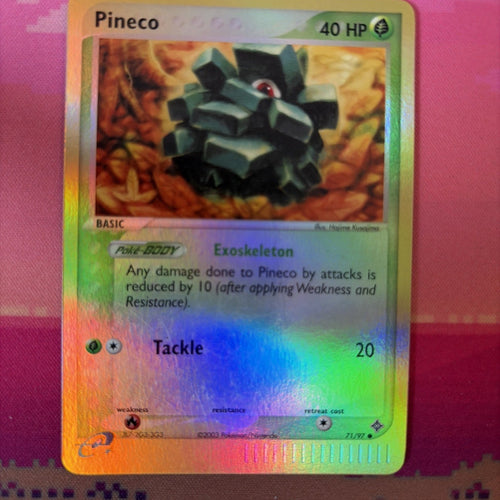 Pokemon Card Pineco Ex Dragons Reverse Holo 71/97 Near Mint