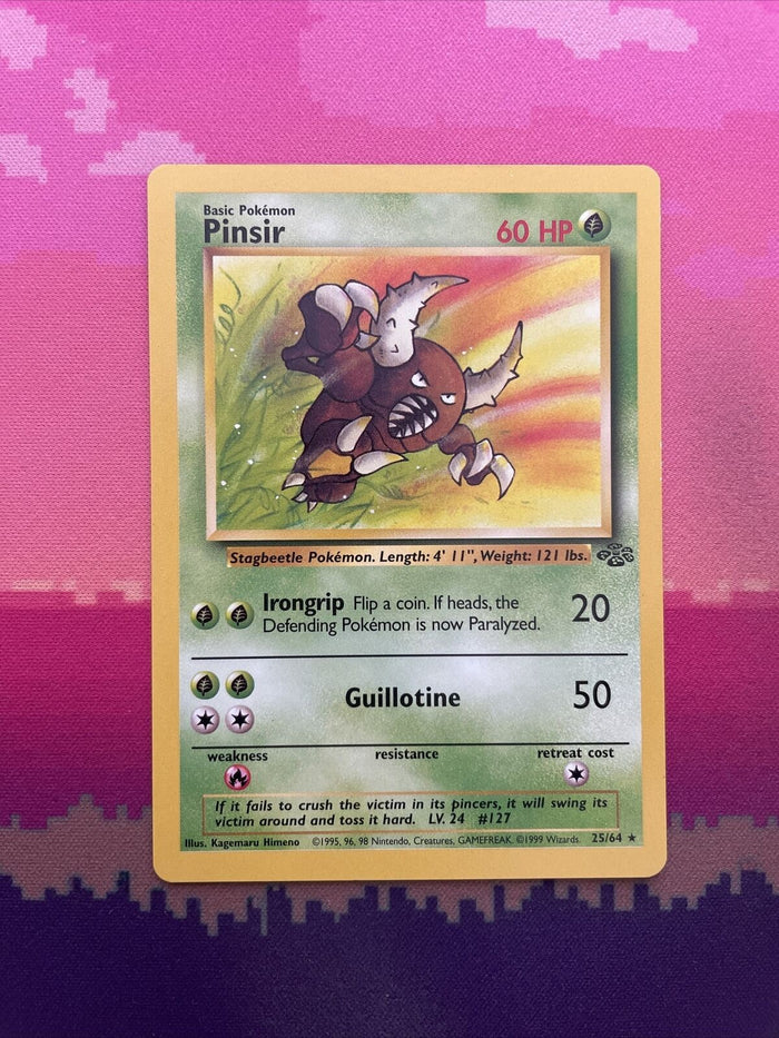 Pokemon Card Pinsir Jungle Rare 25/64 Near Mint