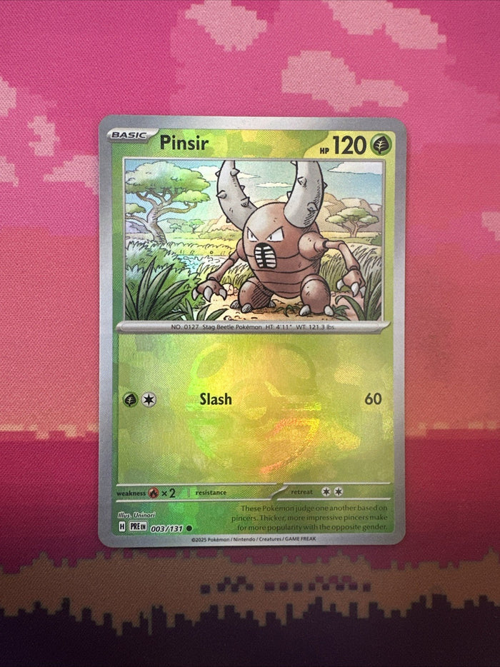 Pokemon Card Pinsir Masterball Prismatic Evolutions 003/131 Near Mint