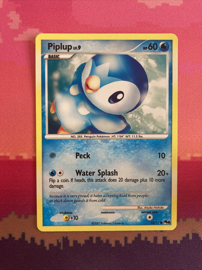 Pokemon Card Piplup POP SERIES 6 Holo 15/17 Near Mint