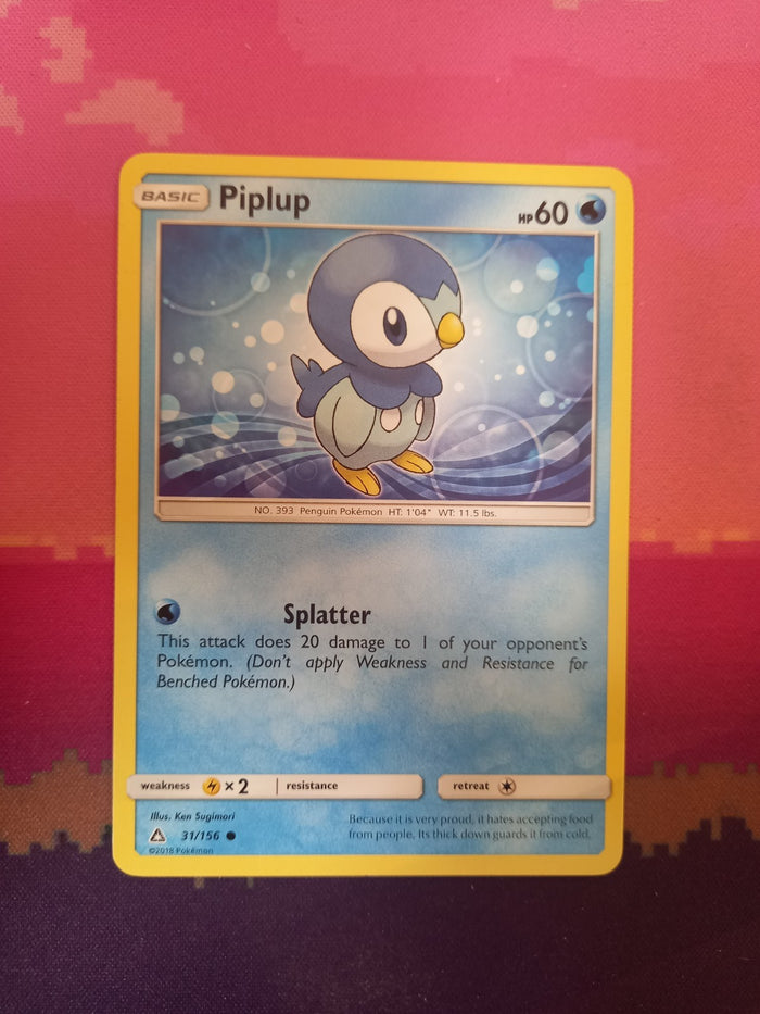 Pokemon Card Piplup Ultra Prism 31/156 Near Mint