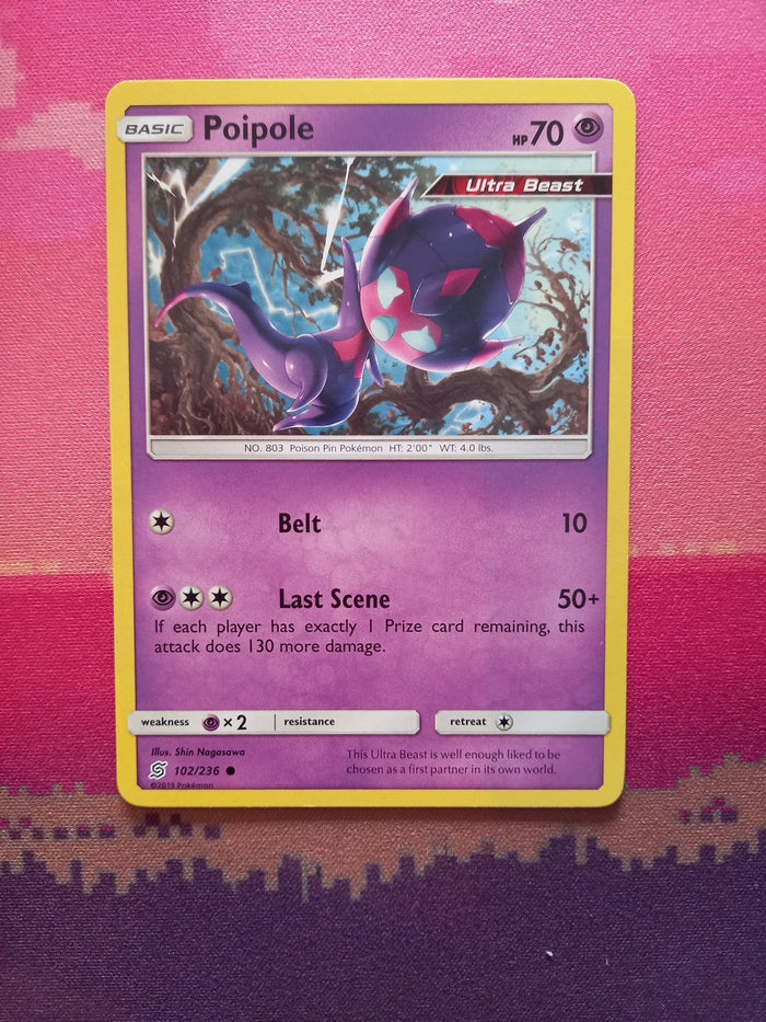 Pokemon Card Poipole Unified Minds Common 102/236 Near Mint