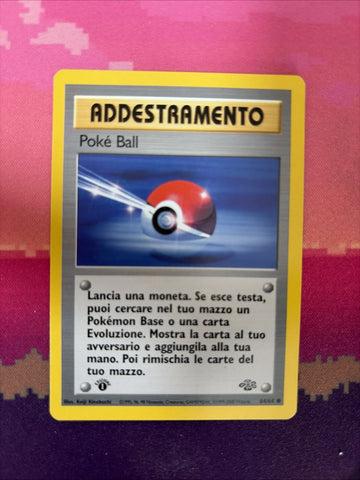 Pokemon Card Pokeball Jungle 1st Edition ITALIAN 64/64 Near Mint