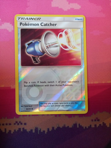 Pokemon Card Pokemon Catcher Shining Legends Reverse Holo 64/73 Near Mint