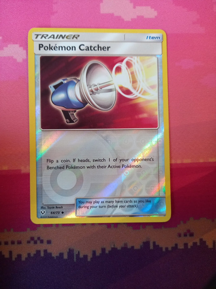 Pokemon Card Pokemon Catcher Shining Legends Reverse Holo 64/73 Near Mint