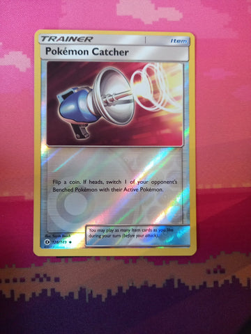 Pokemon Card Pokemon Catcher Sun & Moon Reverse Holo 126/149 Near Mint