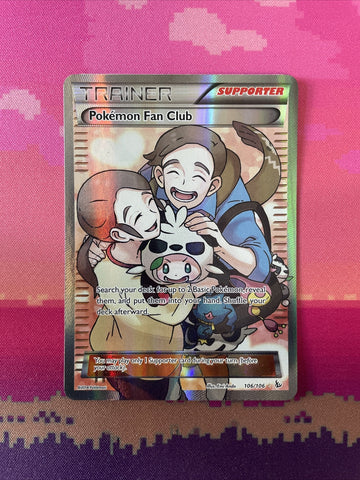 Pokemon Card Pokemon Fan Club 106/106 Full Art Flashfire Near Mint