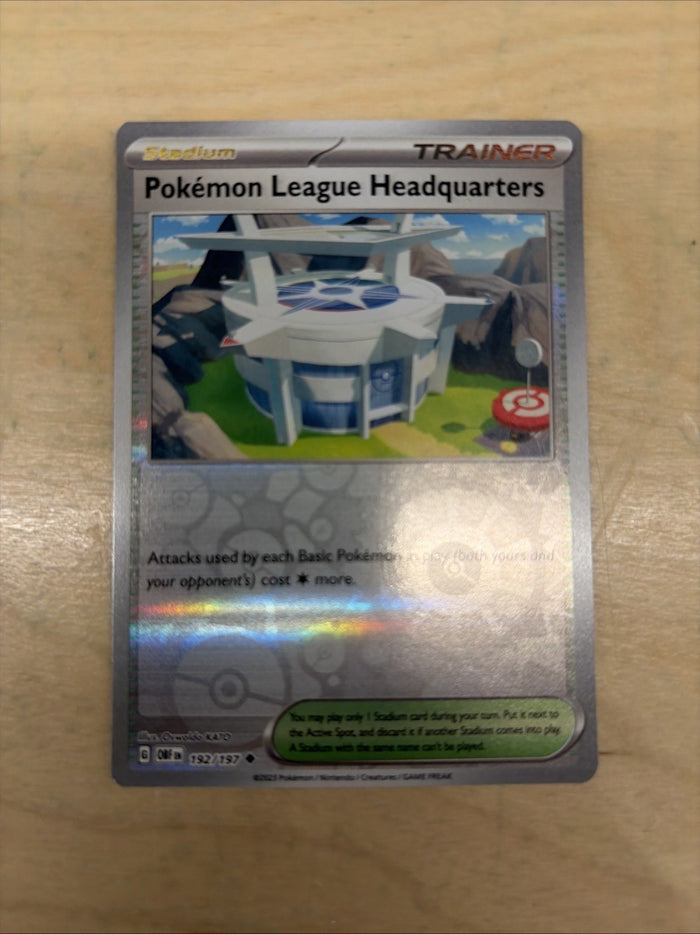 Pokemon Card Pokemon League Headquarter Obisidian Flames MISPRINT HOLO & Reverse