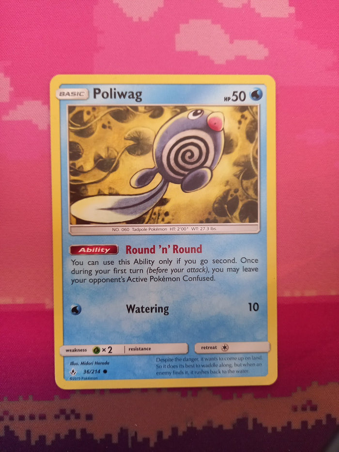 Pokemon Card Poliwag Unbroken Bonds Common 36/214 NM