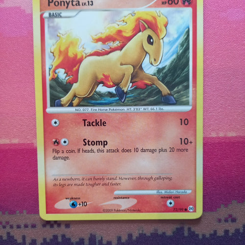 Pokemon Card Ponyta Arceus Common 72/99 Near Mint
