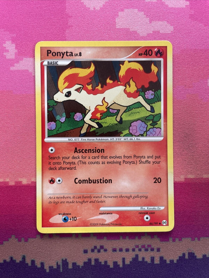 Pokemon Card Ponyta Arceus Uncommon 46/99 Near Mint