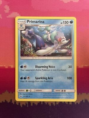 Pokemon Card Primarina Sun & Moon Rare 41/149 Near Mint