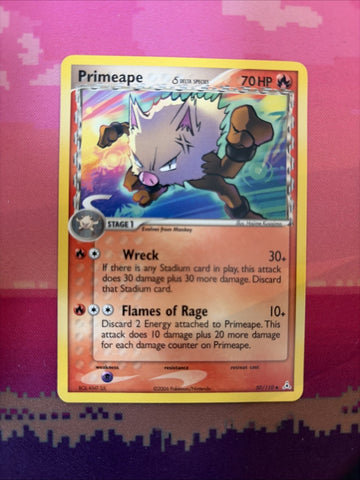 Pokemon Card Primeape EX Holon Phantoms 50/110 Near Mint