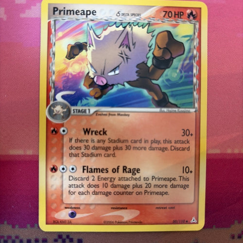 Pokemon Card Primeape EX Holon Phantoms 50/110 Near Mint