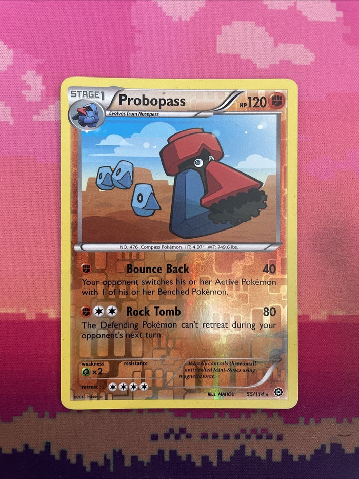 Pokemon Card Probopass Steam Siege Reverse Holo Rare 55/114 Near Mint
