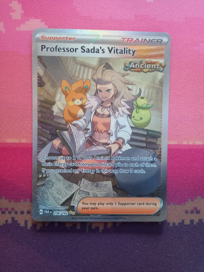 Pokemon Card Professor Sada's Vitality 256/182 Special Illustration Paradox Rift