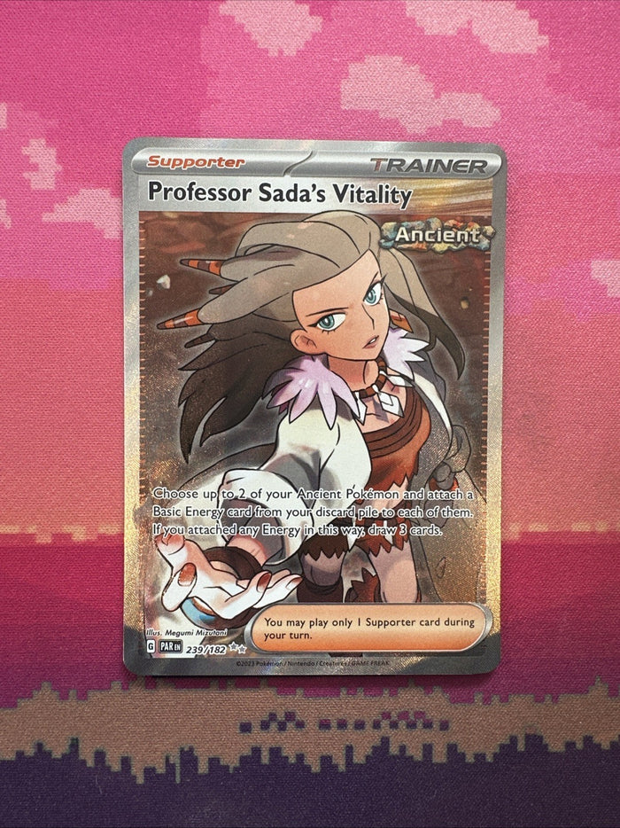 Pokemon Card Professor Sada's Vitality 239/182 Ultra Rare Paradox Rift Near Mint