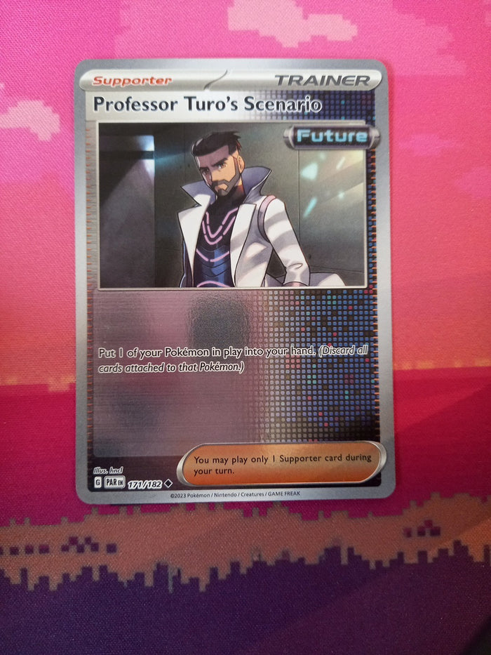 Pokemon Card Professor Turo's Scenario Paradox Rift Reverse Holo 171/182 NM