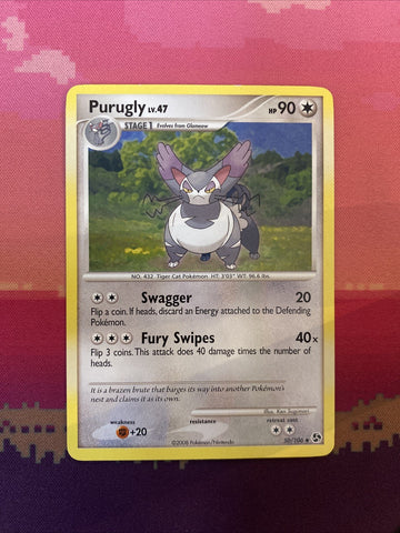 Pokemon Card Purugly Great Encounters Uncommon 50/106 Near Mint