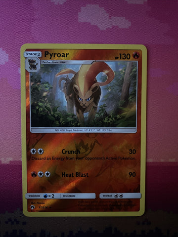 Pokemon Card Pyroar Lost Thunder Reverse Holo Rare 51/214 Near Mint