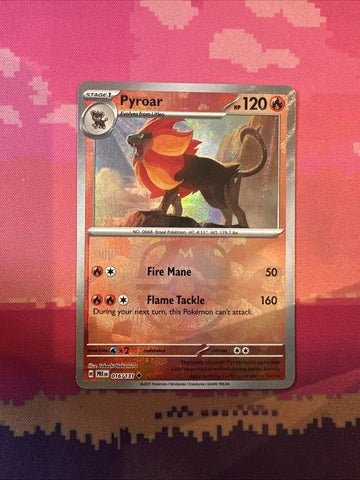 Pokemon Card Pyroar Prismatic Evolutions Master Ball 016/131 Near Mint
