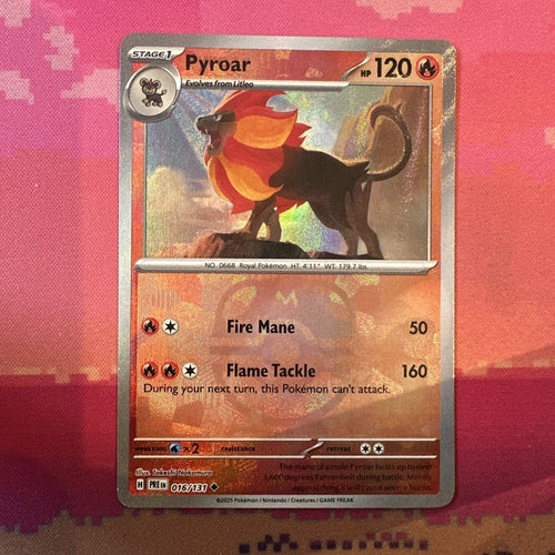 Pokemon Card Pyroar Prismatic Evolutions Master Ball 016/131 Near Mint