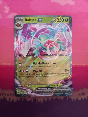 Pokemon Card Rabsca ex 025/182 Double Rare Destined Rivals Near Mint