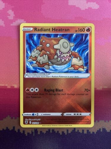 Pokemon Card Radiant Heatran Astral Radiance Holo Rare 027/189 Near Mint