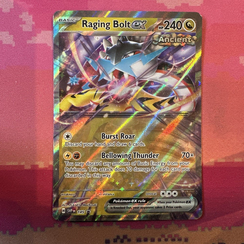 Pokemon Card Raging Bolt ex 145 Black Star Promo Near Mint