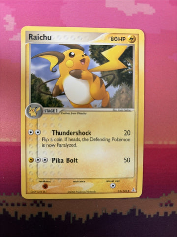 Pokemon Card Raichu EX Holon Phantoms 51/110 Near Mint