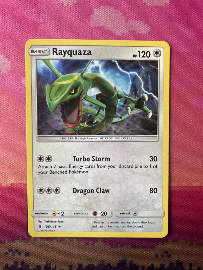 Pokemon Card Rayquaza Guardians Rising Rare 106/145 Near Mint