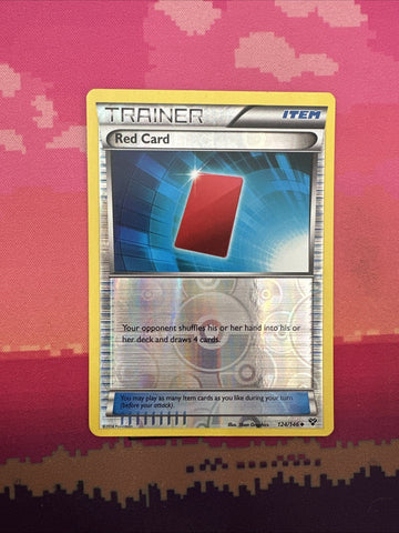 Pokemon Card Red Card XY Base Set Reverse Holo 124/146 Near Mint