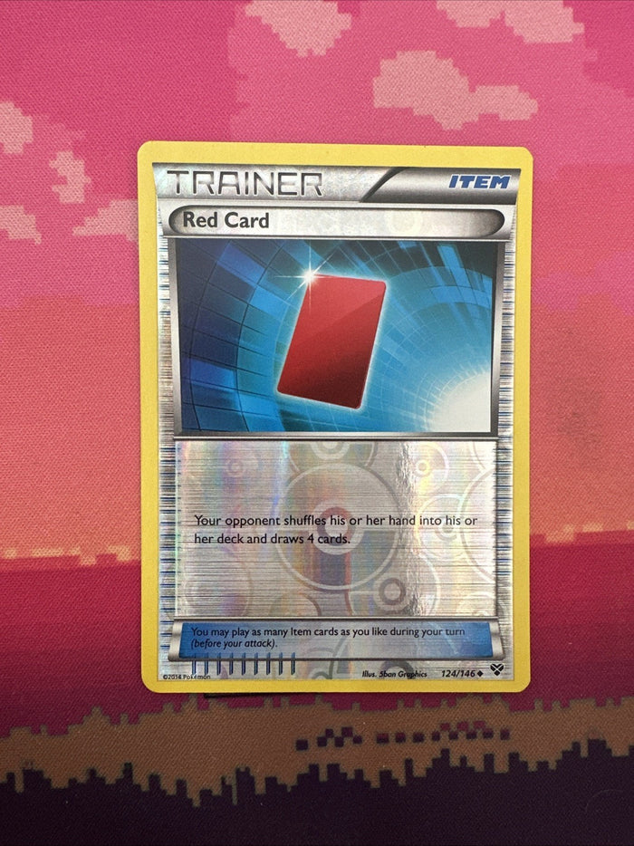 Pokemon Card Red Card XY Base Set Reverse Holo 124/146 Near Mint