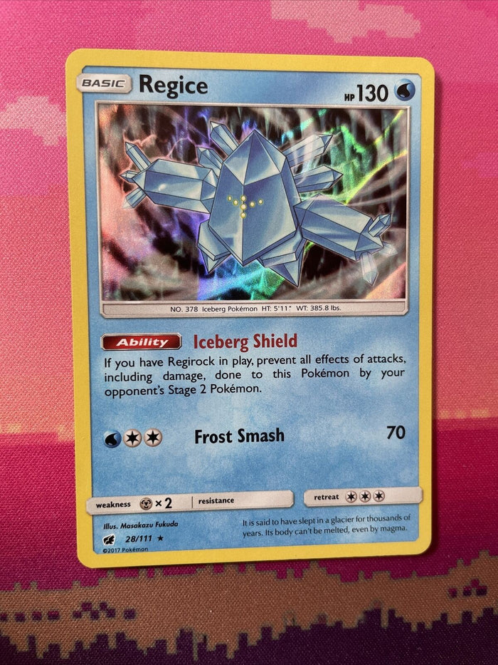 Pokemon Card Regice Crimson Invasion Holo Rare 28/111 Near Mint