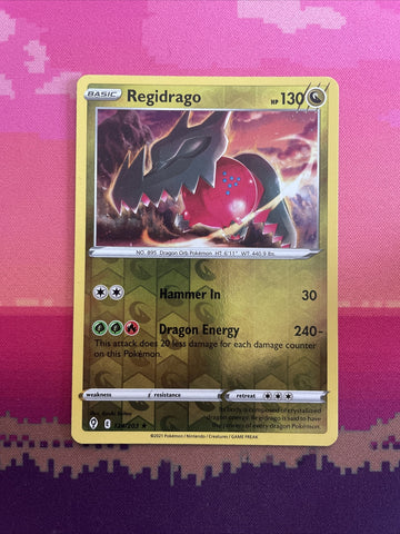 Pokemon Card Regidrago Evolving SKies Reverse Holo Rare 124/203 Near Mint