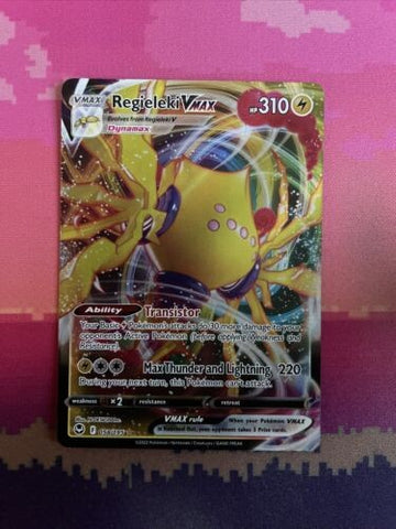 Pokemon Card Regieleki VMAX 058/195 Ultra Rare Silver Tempest Near Mint