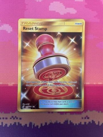 Pokemon Card Reset Stamp 253/236 Secret Rare Unified Minds Near Mint