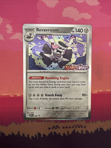 Pokemon Card Revavroom 008 Black Star Promo Scarlet & Violet Near Mint
