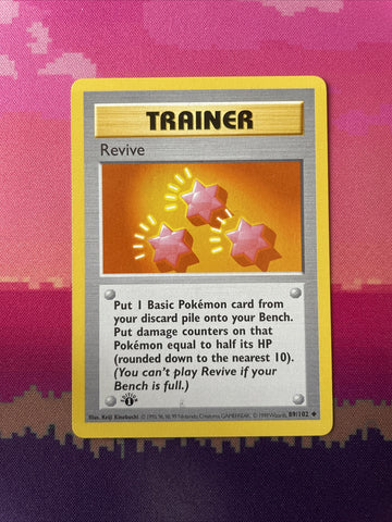 Pokemon Card Revive Shadowless Base Set 1st Edition Uncommon 89/102 Near Mint