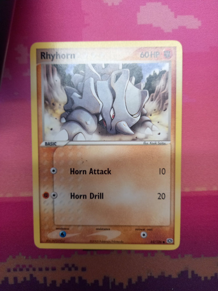 Pokemon Card Rhyhorn EX Emerald Common 62/106 Near Mint